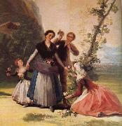 Francisco de Goya Blomsterforsaljerskan,omkring oil painting artist